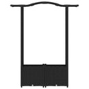 vidaXL Magasított Ágy Trellis-szel és Tetővel Fekete 125 x 40 x 138 cm