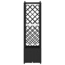 vidaXL Magasított Ágy Trellis-szel és Tetővel Fekete 125 x 40 x 138 cm