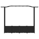 vidaXL Magasított Ágy Trellis-szel és Tetővel Fekete 204 x 40 x 138 cm