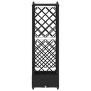 vidaXL Magasított Ágy Trellis-szel és Tetővel Fekete 124 x 40 x 123 cm