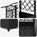 vidaXL Magasított Ágy Trellis-szel és Tetővel Fekete 163 x 40 x 123 cm