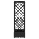 vidaXL Magasított Ágy Trellis-szel és Tetővel Fekete 163 x 40 x 123 cm