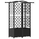 vidaXL Magasított Ágy Trellis-szel és Tetővel Fekete 122 x 40 x 138 cm