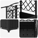 vidaXL Magasított Ágy Trellis-szel és Tetővel Fekete 163 x 40 x 138 cm