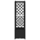vidaXL Magasított Ágy Trellis-szel és Tetővel Fekete 163 x 40 x 138 cm