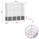 vidaXL Magasított Ágy Trellis-szel és Tetővel Fekete 204 x 40 x 138 cm