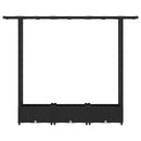 vidaXL Magasított Ágy Trellis-szel és Tetővel Fekete 164 x 40 x 121 cm