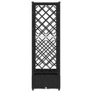 vidaXL Magasított Ágy Trellis-szel és Tetővel Fekete 164 x 40 x 121 cm
