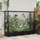 vidaXL Magasított Ágy Trellis-szel és Tetővel Fekete 203 x 40 x 121 cm