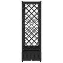 vidaXL Magasított Ágy Trellis-szel és Tetővel Fekete 203 x 40 x 121 cm