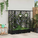 vidaXL Magasított Ágy Trellis-szel és Tetővel Fekete 164 x 40 x 121 cm