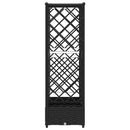 vidaXL Magasított Ágy Trellis-szel és Tetővel Fekete 164 x 40 x 121 cm