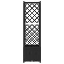 vidaXL Magasított Ágy Trellis-szel és Tetővel Fekete 124 x 40 x 136 cm