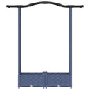 vidaXL Magasított Ágy Trellis-szel és Tetővel Szürke 124 x 40 x 123 cm