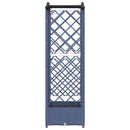 vidaXL Magasított Ágy Trellis-szel és Tetővel Szürke 124 x 40 x 123 cm