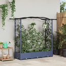 vidaXL Magasított Ágy Trellis-szel és Tetővel Szürke 169 x 40 x 123 cm