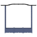 vidaXL Magasított Ágy Trellis-szel és Tetővel Szürke 169 x 40 x 123 cm