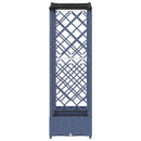 vidaXL Magasított Ágy Trellis-szel és Tetővel Szürke 169 x 40 x 123 cm