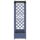 vidaXL Magasított Ágy Trellis-szel és Tetővel Szürke 207 x 40 x 123 cm