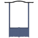 vidaXL Magasított Ágy Trellis-szel és Tetővel Szürke 125 x 40 x 138 cm