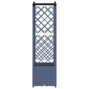 vidaXL Magasított Ágy Trellis-szel és Tetővel Szürke 125 x 40 x 138 cm