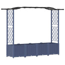 vidaXL Magasított Ágy Trellis-szel és Tetővel Szürke 204 x 40 x 138 cm