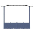 vidaXL Magasított Ágy Trellis-szel és Tetővel Szürke 204 x 40 x 138 cm