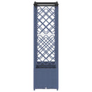 vidaXL Magasított Ágy Trellis-szel és Tetővel Szürke 204 x 40 x 138 cm