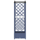 vidaXL Magasított Ágy Trellis-szel és Tetővel Szürke 124 x 40 x 123 cm