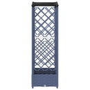 vidaXL Magasított Ágy Trellis-szel és Tetővel Szürke 163 x 40 x 123 cm