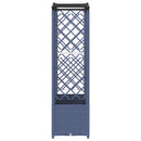 vidaXL Magasított Ágy Trellis-szel és Tetővel Szürke 204 x 40 x 138 cm