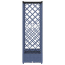 vidaXL Magasított Ágy Trellis-szel és Tetővel Szürke 164 x 40 x 121 cm