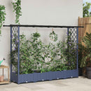 vidaXL Magasított Ágy Trellis-szel és Tetővel Szürke 203 x 40 x 121 cm