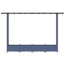 vidaXL Magasított Ágy Trellis-szel és Tetővel Szürke 203 x 40 x 121 cm