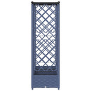 vidaXL Magasított Ágy Trellis-szel és Tetővel Szürke 203 x 40 x 121 cm
