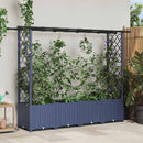 vidaXL Magasított Ágy Trellis-szel és Tetővel Szürke 203 x 40 x 136 cm