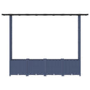 vidaXL Magasított Ágy Trellis-szel és Tetővel Szürke 203 x 40 x 136 cm