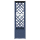 vidaXL Magasított Ágy Trellis-szel és Tetővel Szürke 203 x 40 x 136 cm