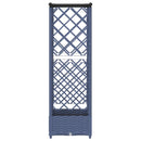 vidaXL Magasított Ágy Trellis-szel és Tetővel Szürke 124 x 40 x 121 cm