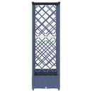 vidaXL Magasított Ágy Trellis-szel és Tetővel Szürke 164 x 40 x 121 cm