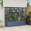 vidaXL Magasított Ágy Trellis-szel és Tetővel Szürke 202 x 40 x 136 cm