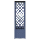 vidaXL Magasított Ágy Trellis-szel és Tetővel Szürke 202 x 40 x 136 cm