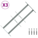 vidaXL Ablakokhoz való biztonsági rács 2 keresztgerendával 3 pcs