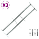 vidaXL Ablakokhoz való biztonsági rács 2 keresztgerendával 3 pcs