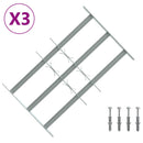 vidaXL Ablakokhoz készült biztonsági rács, 3 keresztléccel 3 pcs