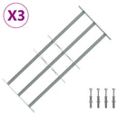 vidaXL Ablakokhoz készült biztonsági rács, 3 keresztléccel 3 pcs