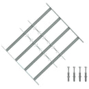 vidaXL Ablakok biztonsági rács 4 keresztlécsel 3 pcs 430-740 mm