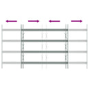 vidaXL Ablakok biztonsági rács 4 keresztlécsel 3 pcs 630-1140 mm