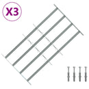 vidaXL Ablakok biztonsági rács 4 keresztlécsel 3 pcs 630-1140 mm