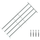 vidaXL Ablakok biztonsági rács 4 keresztlécsel 3 pcs 930-1740 mm